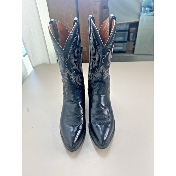 Dan Post Milwaukee DP2110 Black Leather Western Cowboy Mens Size 10 D Boots - Picture 11 of 16